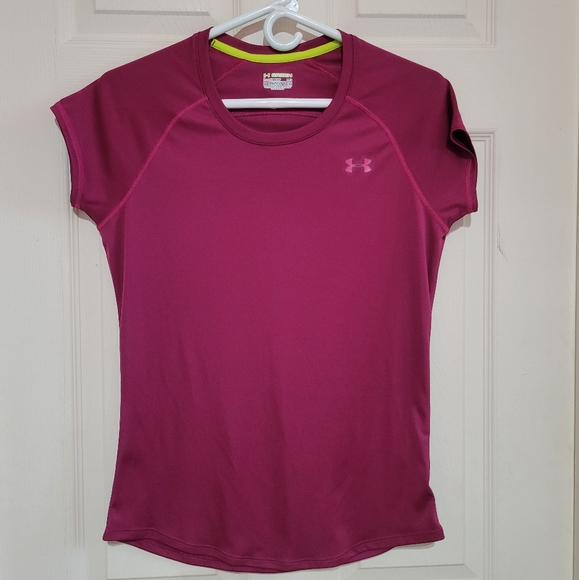 Under Armour Green Heat Gear- Semi Fitted- Womens Size Medium - Color Maroon - Picture 7 of 9
